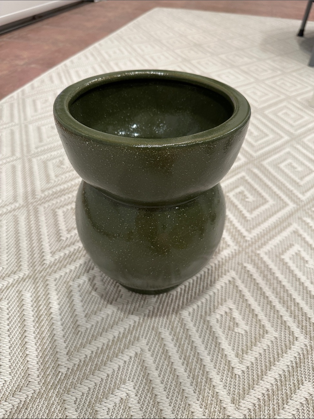 Glossy Textured Vase Dark Green - Threshold Studio McGee